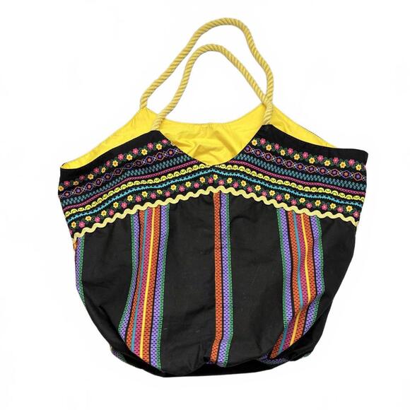 Handbags - Boho Oversized Bucket Bag Bright Colors Market Tote